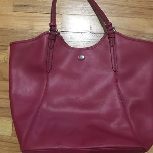 Large red Coach purse